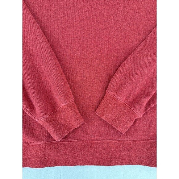 Orvis 1/4 Zip Pullover Sweater Men's Medium Maroon Red Ribbed Knit 100% Cotton - Picture 5 of 13